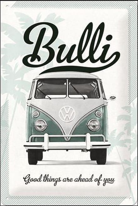 Volkswagen Bulli Metal Card 10x15 cm