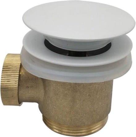 Wiesbaden Caral clickwaste afvoerplug vrijstaand bad 1 1/2" mat wit