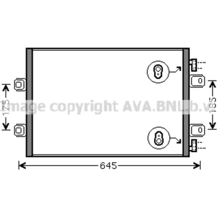 Condensator, airconditioning AVA COOLING RTA5406 AVA