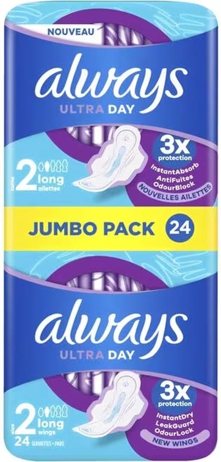 Always Ultra Maandverband Long Met Vleugels 24 Stuks