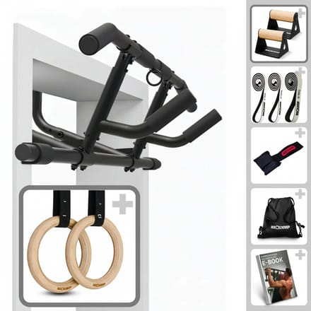 NEOLYMP Calisthenics Plus Set: Pull-Up Bar, Ringen, Push-Up Grepen & Bands