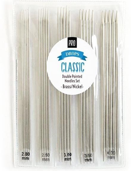 DROPS Pro Classic Breinaalden Zonder Knop (15 cm) - Set