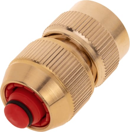 PrimeMatik - 15 mm verzinkte messing snelstop aansluiting voor waterinstallatie