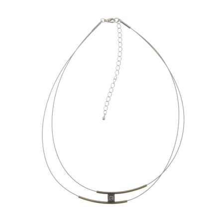 Behave - Ketting dames abstract minimalistisch - Oud goud en zilverkleur - 40 cm