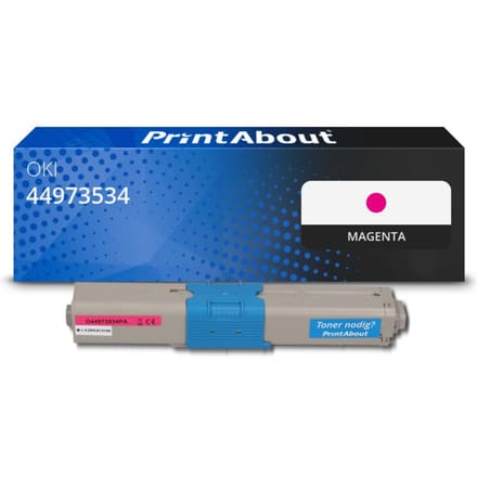 PrintAbout huismerk Toner 44973534 Magenta Geschikt voor OKI