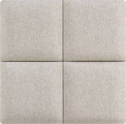 Gestoffeerde wandpanelen Carpino set van 4 stof 30x30 cm grijs [neu.haus]
