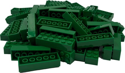 100 Bouwstenen 2x6 | Groen | Compatibel met Lego Classic | Keuze uit vele kleuren | SmallBricks