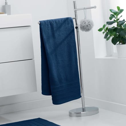 Handoeken 70x130cm kleur blauw 100% katoen
