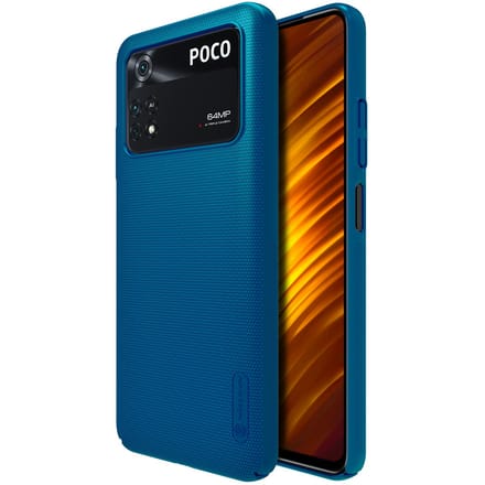 Nillkin Super Frosted Shield Case voor de Xiaomi Poco M4 Pro 5G - Blauw