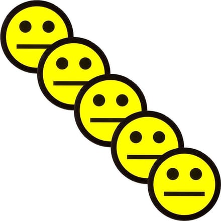 5 Gele Smiley Magneten - 2,5 cm - Whiteboard Magneten