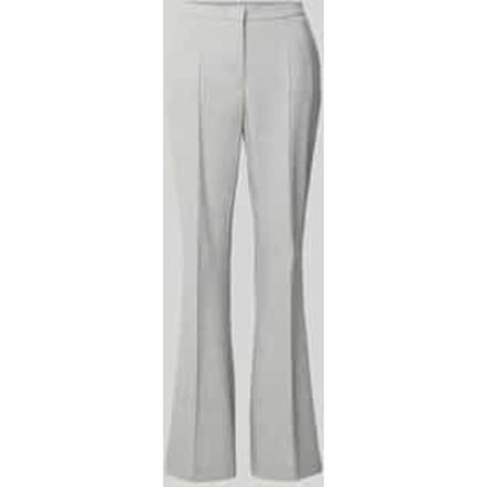 Flared stoffen broek met siernaden en viscoe, model 'DORO'