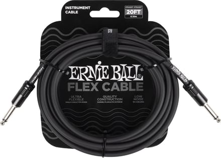 Ernie Ball 6435 Flex Cable Gitaarkabel Zwart 6 Meter