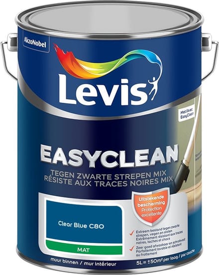 Levis - Easyclean Tegen Zwarte Strepen Mix - Clear Blue C80 - Mengverf - 5 L