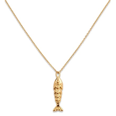 Mediterranean | 14K vergulde ketting met vishanger