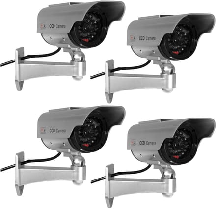 Dummy camera - 4 stuks - voor bewaking van CCTV-camera's op zonne-energie