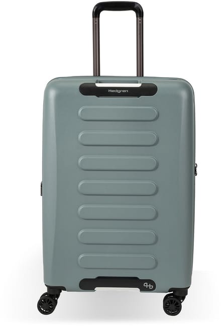 Hedgren GRIP Spinner 65 – Expandable – 65 cm – 74 L – Polycarbonaat 50% gerecycled – TSA-slot – Dubbele rits – Grey-Green