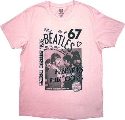 The Beatles - 1967 Heren T-shirt - XL - Roze