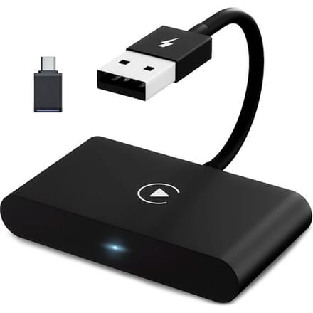 CarMe Luxe Carplay Dongle - Draadloos Carplay - Zwart - Verbeterd Model