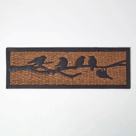 Homescapes rubberen kokosnoot vogel deurmat