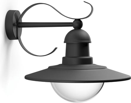 PHILIPS Topiary wandlamp voor buiten - Zwart - 1x60W - 230V