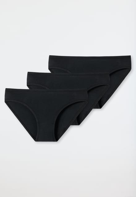 Slips, set van 3, zwart - 95/5 164