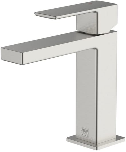 Aquavive Wastafelmengkraan Lena - Lage Uitloop - Rvs - 16,3cm