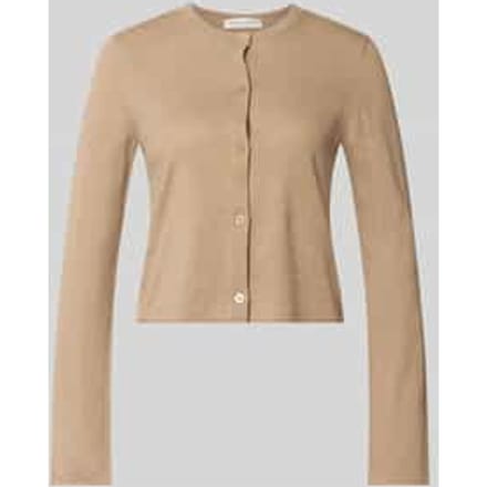 regular fit cardigan van mix van katoen en linnen