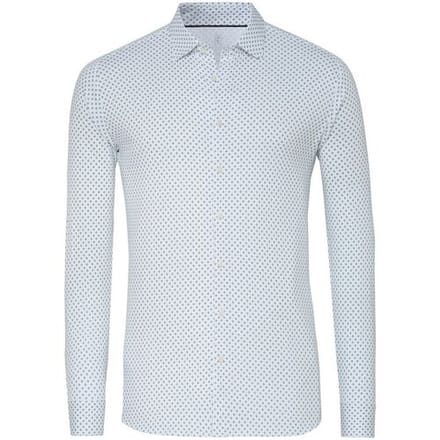 Desoto Overhemd Multi Dots Pattern Casual Kent Wit-Zwart / male