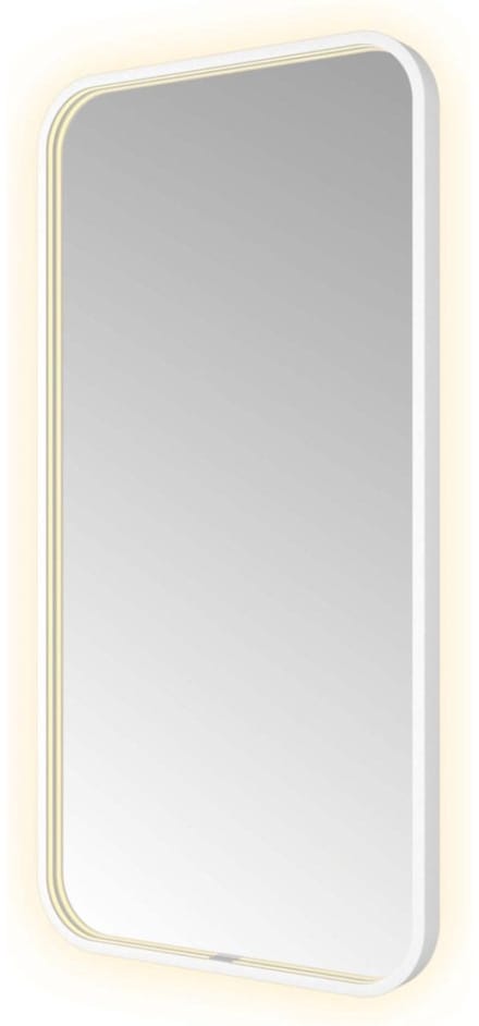 Hotbath &More Mirrors Soft Square LED Badkamerspiegel - Rechthoek - 100 x 50 cm - Mat Wit
