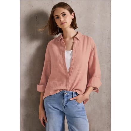 Mousseline overhemd blouse