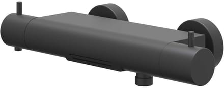 IVY Bond Badthermostaatkraan opbouw cooltouch met cascade uitloop Mat zwart PED