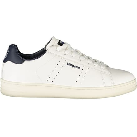 Blauer Witte Polyurethaan Sneakers voor Mannen