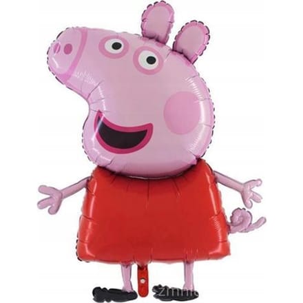 Ballon en Aluminium - Peppa Pig 36 Cm Grabo Sur Bâton