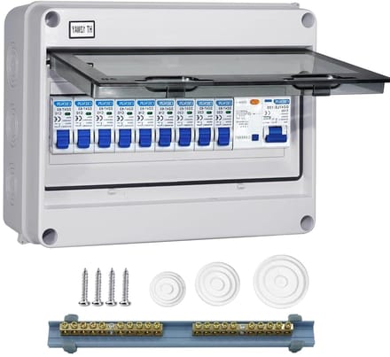 Zekeringkast Opbouw - Verdeelkast Kleine - Stroom Beveiligen - IP65 Waterdicht - 12 Modules - Wit