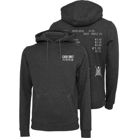 Mister Tee - Cash Only Hoodie/trui - M - Grijs