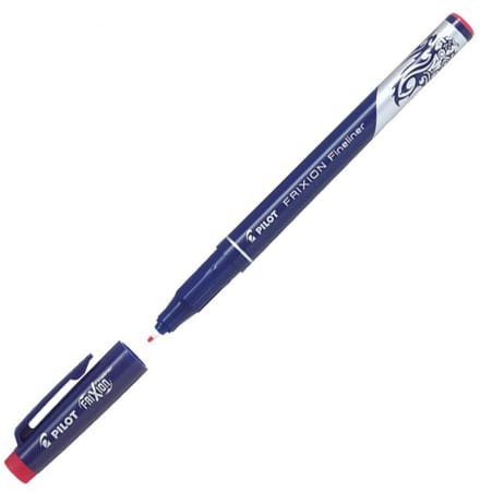 Pilot FriXion Rode Fineliner - Uitwisbare Fineliner viltstift met 0.45mm schrijfbreedte