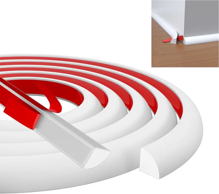 PVC Kwadrant Trim - Sierlijst Vloer Plint - Afwerking Hoek Muren - Zelfklevend Flexibel - 2 meter - Wit