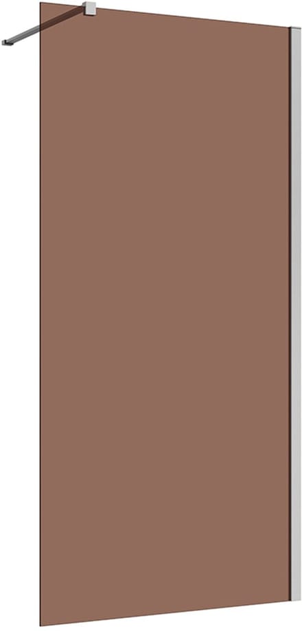 Inloopdouche 70x200 8mm Nano glas RVS serie Silvio bronsglas