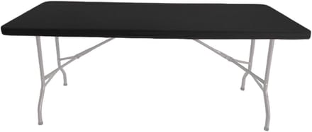 Picknicktafelhoezen - Tafelbeschermer Elastisch - Buiten Tafelen - Waterproof & Windproof - 183 x 76 cm - Zwart