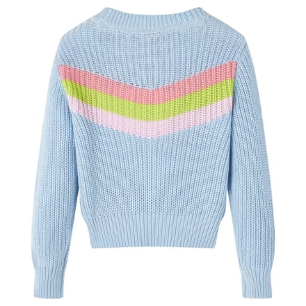 vidaXL - Kindertrui - gebreid - 116 - blauw