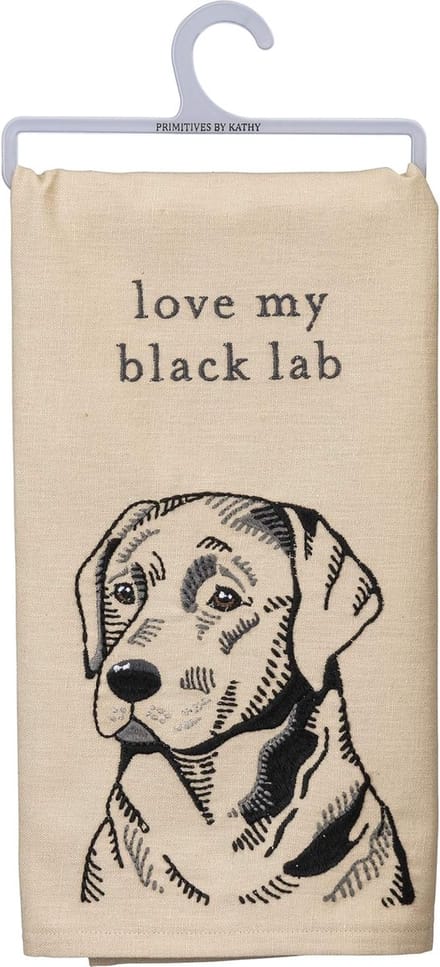 Katoenen Linnen Keukendoek met Labradormotief