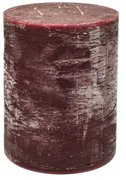 Stompkaars - stompkaars | wine red | ø15x20 cm - zwart - ø15x20x