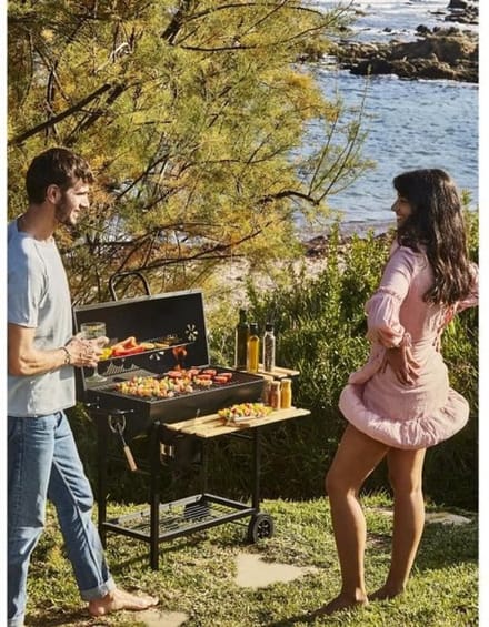 MIKE houtskoolbarbecue - Kookoppervlak 71 x 35 cm