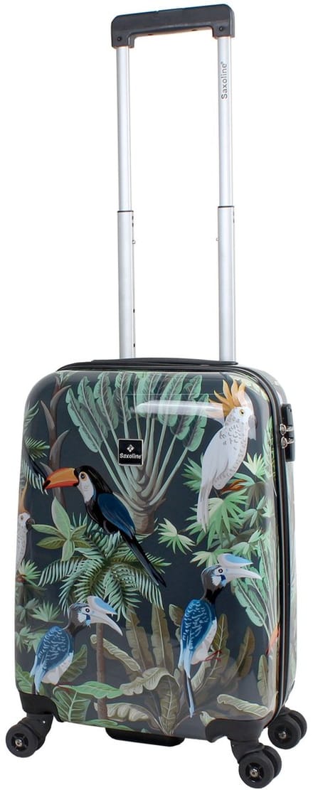 Saxoline Handbagage Harde Koffer / Trolley / Reiskoffer - 54cm (Small) - Toucan Print - Bedrukt / Small