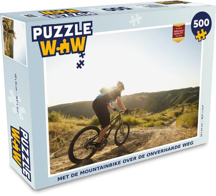 Puzzel Met de mountainbike over de onverharde weg - Legpuzzel - Puzzel 500 stukjes