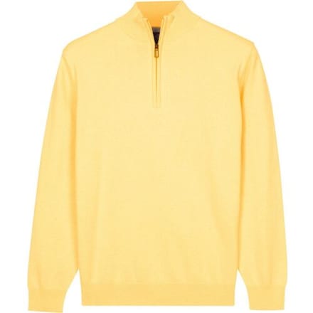 Baileys – Heren Trui – Half Zip Pullover – Pima Katoen - Geel – 618400-22