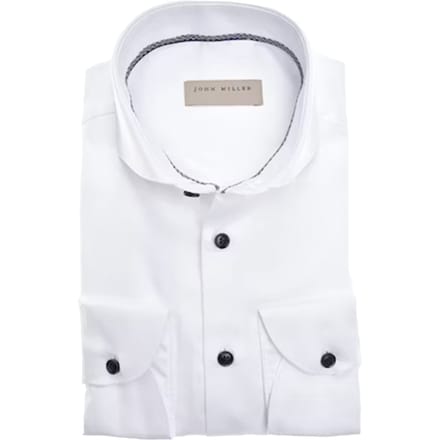 Tailored Fit Lange Mouw Overhemden Wit 5140874-910-650