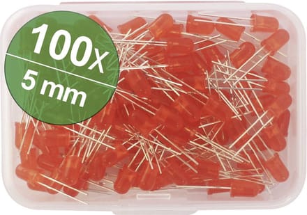 Quadrios LED-assortiment Rood Rond 5 mm 800 mcd 20 mA 2.0 V Box