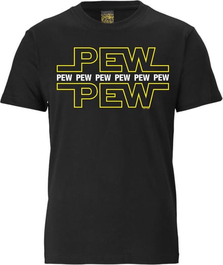 Pew Pew - Star Wars Inspired - T-shirt Zwart - S