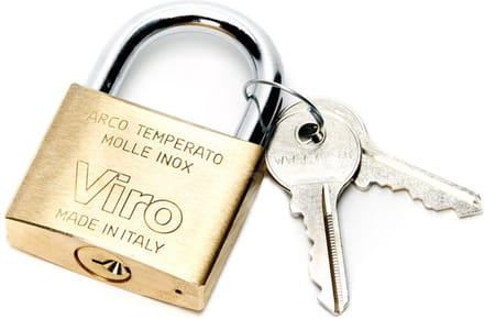 Viro - Set van 3 Hangsloten 30 mm!! Geharde Inox Beugel & 2 Sleutels - Messing - Abus kwaliteit